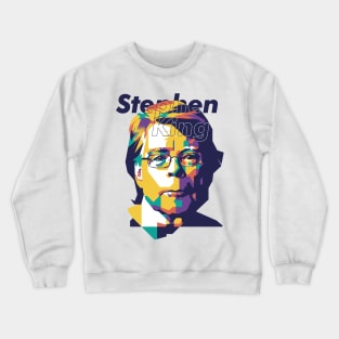 Stephen King WPAP style portrait #2 Crewneck Sweatshirt